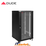 DUDE 27U 600X600 STANDING RACKMOUNT CABINET BLACK (NB-6627)-1